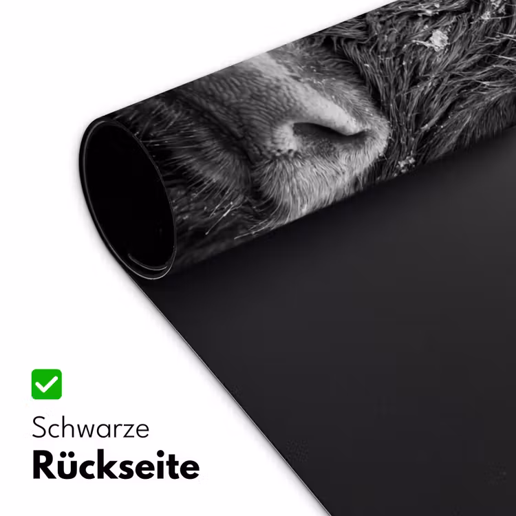 Schotse hooglander - Zwart - Wit - Sneeuwvlokken Muismat XXL klein -ysfeer2_duits