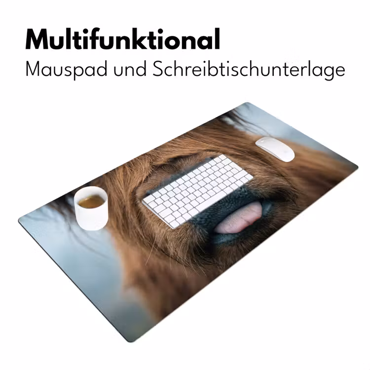 Schotse hooglander - Neus - Bruin Muismat XXL klein -ysfeer4_duits
