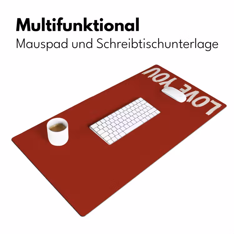 Schuin - Loveyou - Rood Muismat XXL klein -ysfeer4_duits