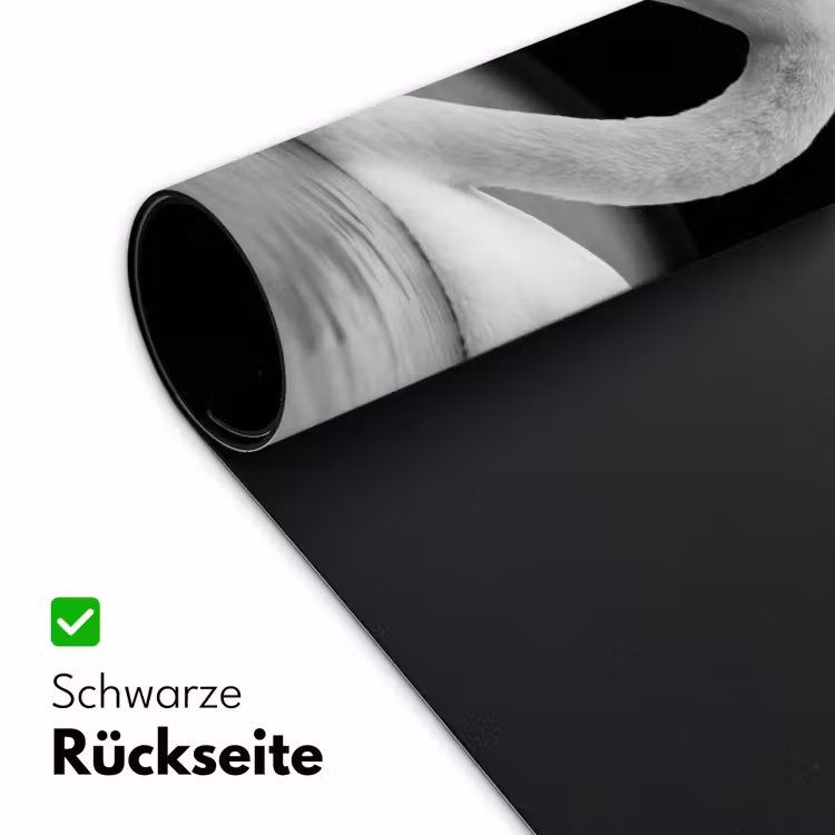 Zwanen - Hart - Zwart - Wit Muismat XXL klein -ysfeer2_duits