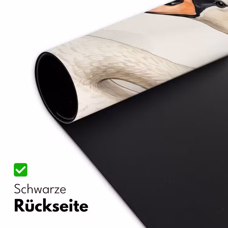 Zwanen - Hartvorm - Dieren Muismat XXL klein -ysfeer2_duits
