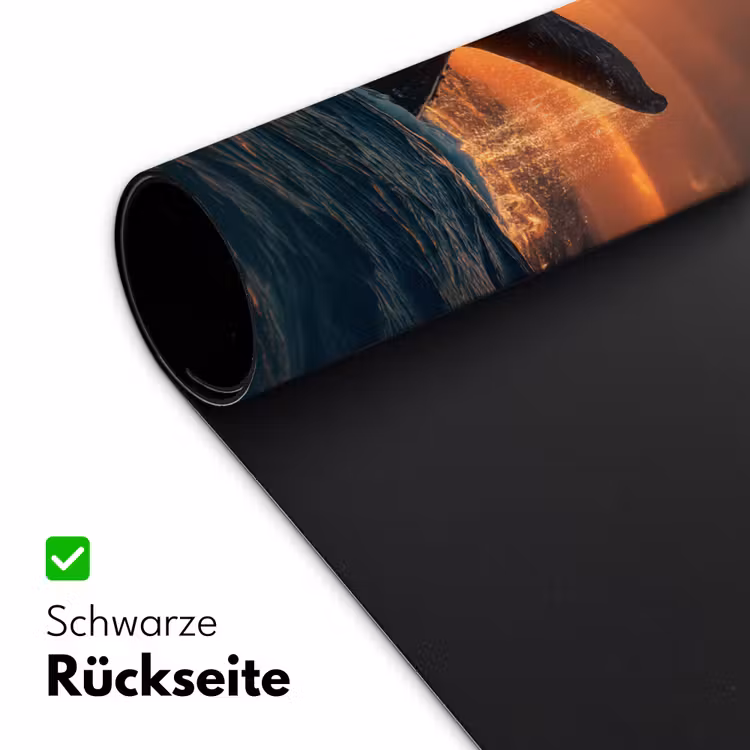 Walvis staart - Water - Zonsondergang Muismat XXL klein -ysfeer2_duits
