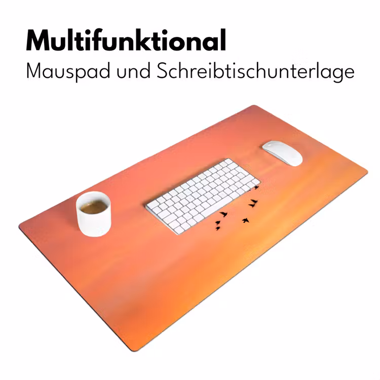 Zwerm - Vogels - Oranje Muismat XXL klein -ysfeer4_duits