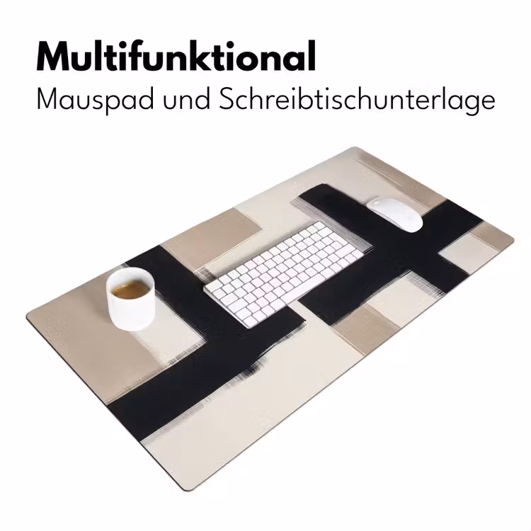 Zwart - Abstract - Japandi Muismat XXL klein -ysfeer4_duits