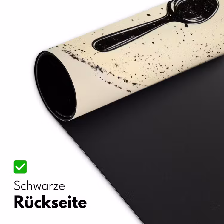 Zwart - Bestek - Rondje Muismat XXL klein -ysfeer2_duits