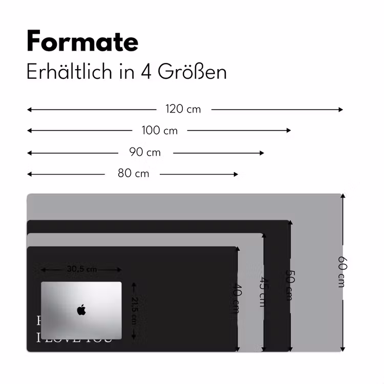 Zwart - Minimalistisch - Valentijn Muismat XXL klein -ysfeer5_duits