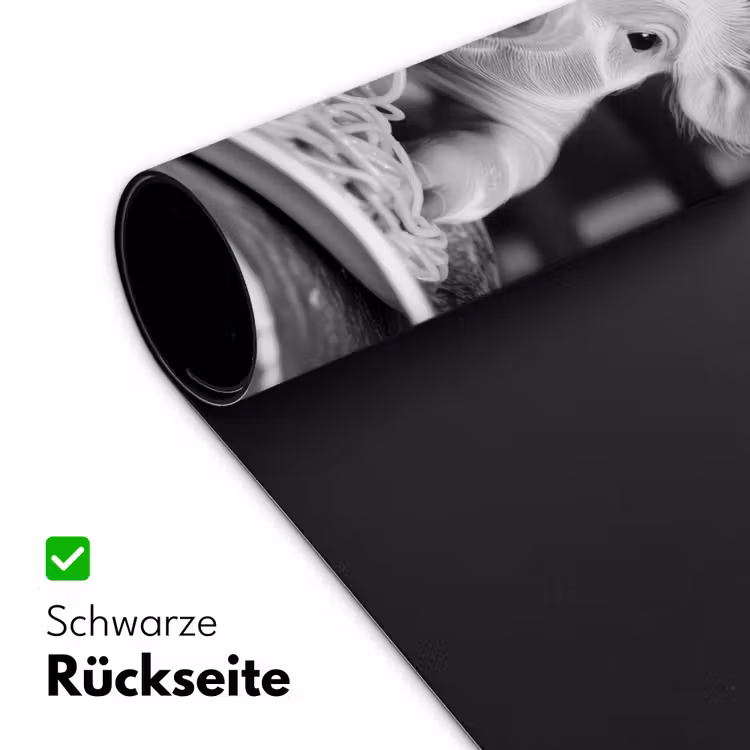 Varken - Schattig - Spaghetti - Zwart wit - Dier Muismat XXL klein -ysfeer2_duits