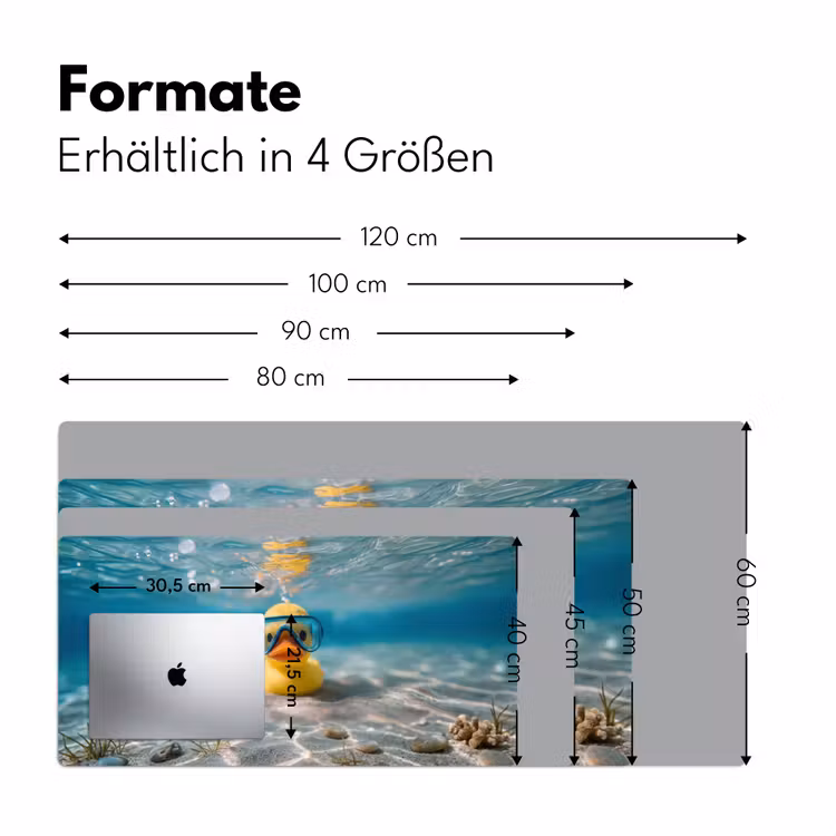 Duikbril - Eend - Water Muismat XXL klein -ysfeer5_duits