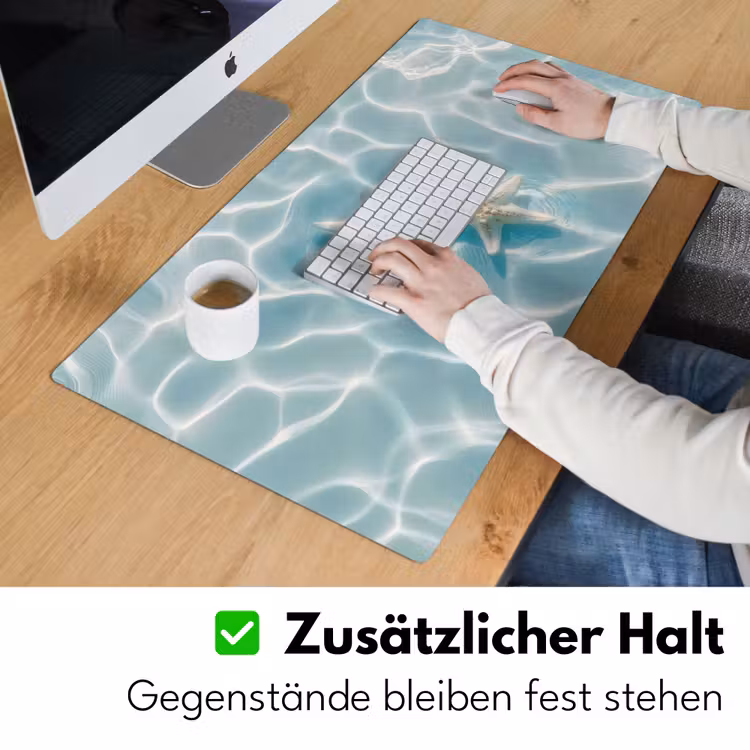 Zeesterren - Golvend water - Rustgevend Muismat XXL klein -ysfeer3_duits