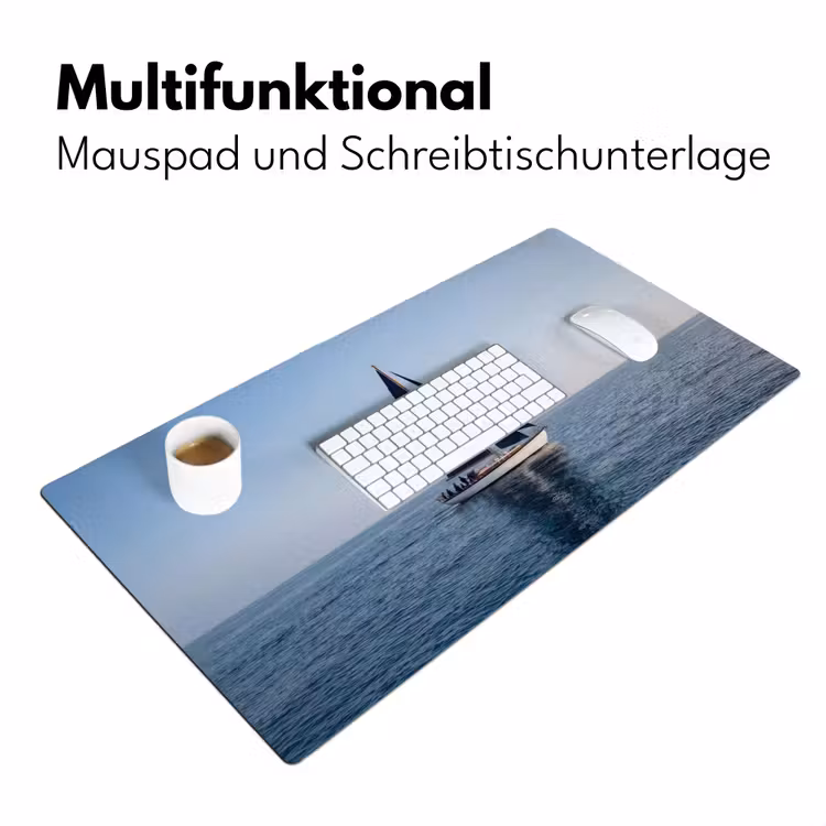Zeilboot - Zee - Blauw Muismat XXL klein -ysfeer4_duits