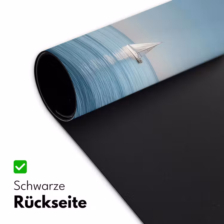 Zeilbootje - Kalme zee - Helderblauwe hemel Muismat XXL klein -ysfeer2_duits