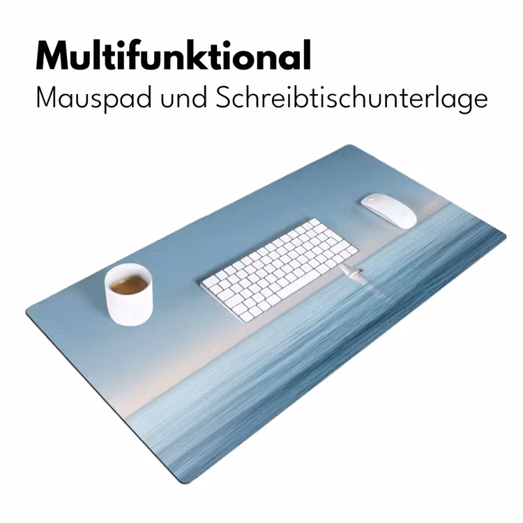 Zeilbootje - Kalme zee - Helderblauwe hemel Muismat XXL klein -ysfeer4_duits