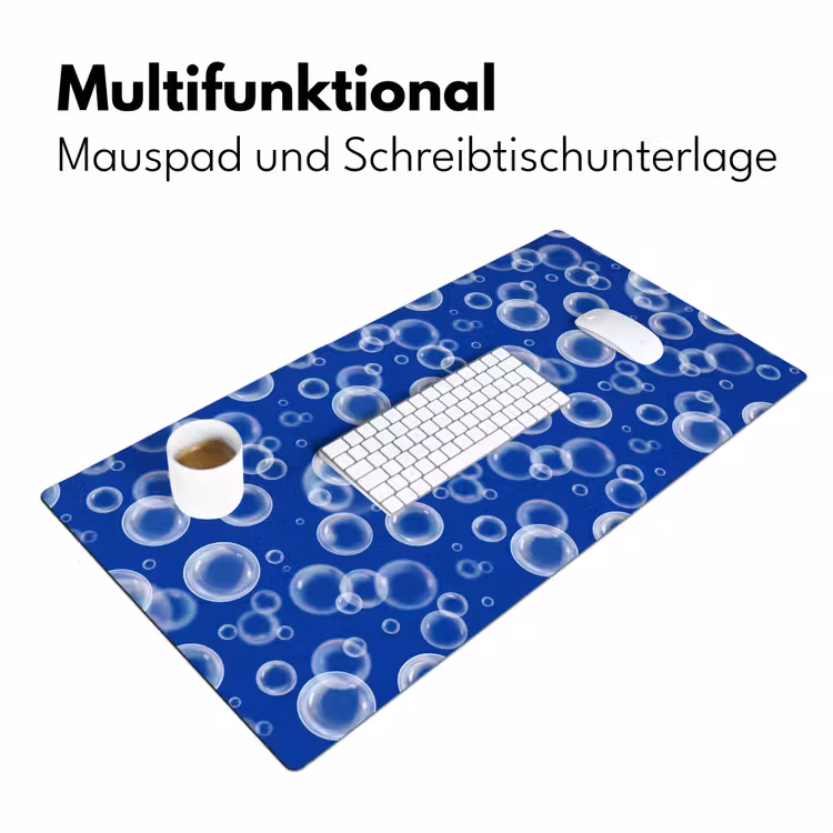 Bubbels - Patroon - Blauw Muismat XXL klein -ysfeer4_duits