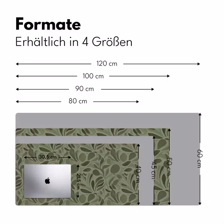 Sereen - Bladeren - Groen Muismat XXL klein 681 -ysfeer5_duits