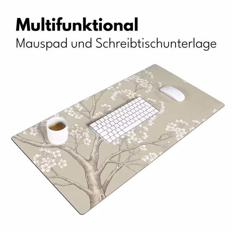 Sereen - Bloesem - Wit Muismat XXL klein -ysfeer4_duits