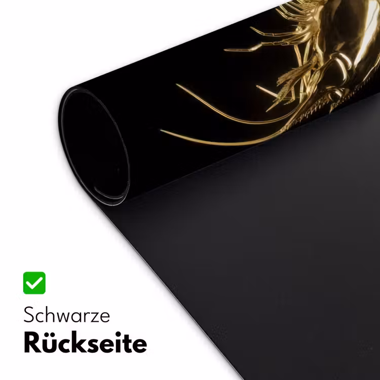 Garnalen - Zwart - Goud - Dieren Muismat XXL klein -ysfeer2_duits