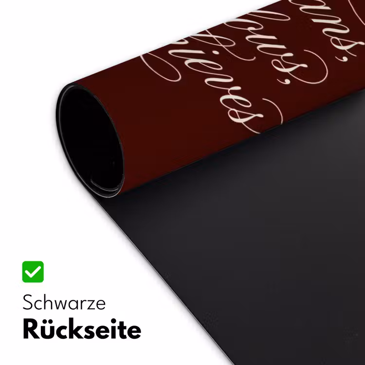 She plans she glows she achieves - Rood - Cursief Muismat XXL klein -ysfeer2_duits