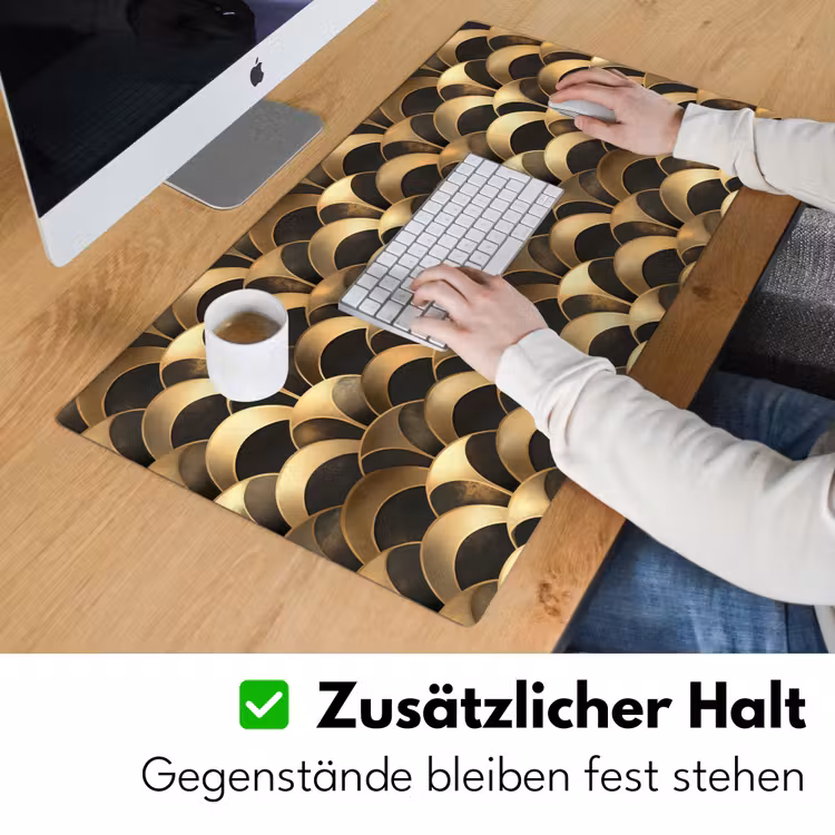 Schubben - Structuur - Goud Muismat XXL klein 681 -ysfeer3_duits