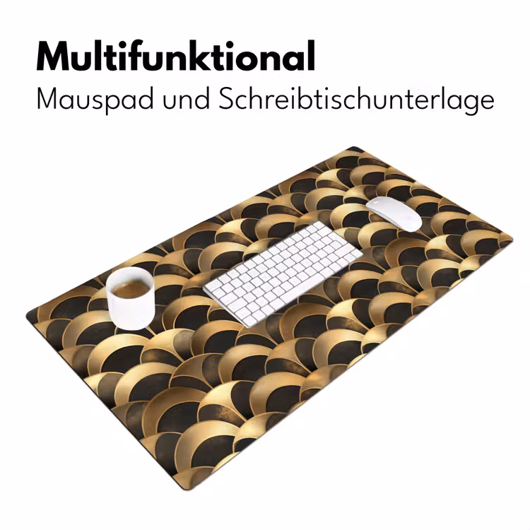 Schubben - Structuur - Goud Muismat XXL klein 681 -ysfeer4_duits