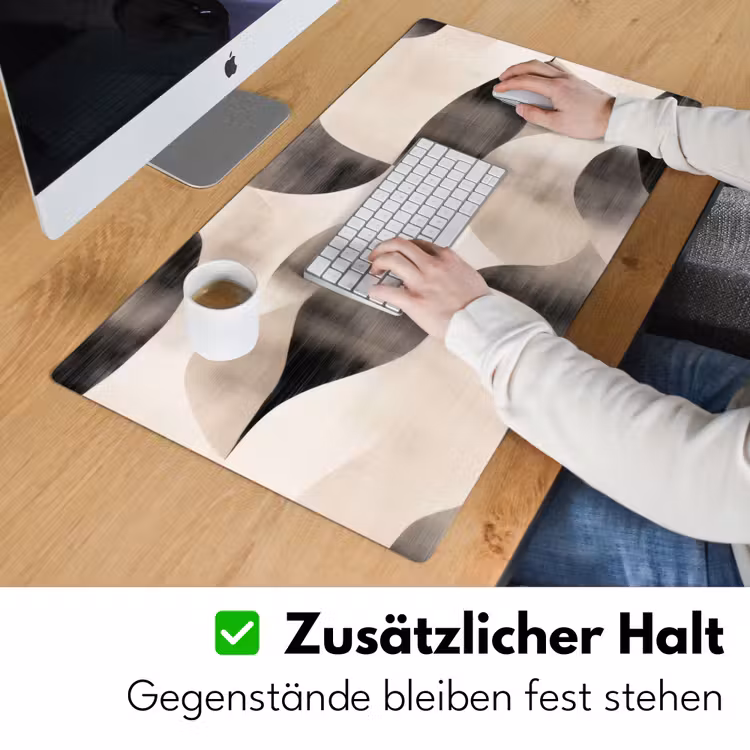 Grillige vormen - Subtiele overgangen - Dynamisch Muismat XXL klein -ysfeer3_duits