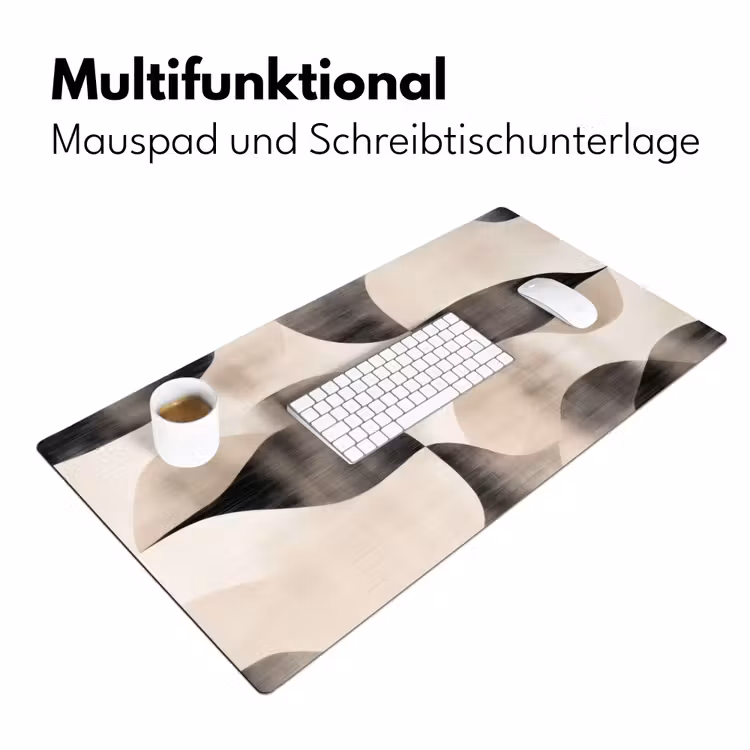 Grillige vormen - Subtiele overgangen - Dynamisch Muismat XXL klein -ysfeer4_duits