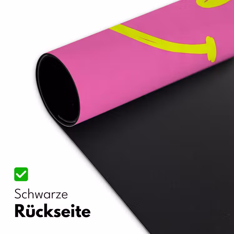 Smiley - Vrolijk - Roze Muismat XXL klein -ysfeer2_duits