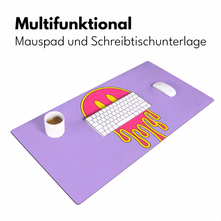 Smiley - Drip - Neon Muismat XXL klein -ysfeer4_duits