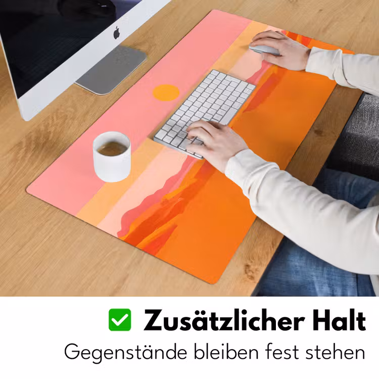 Zon - Abstract - Landschap - Oranje Muismat XXL klein -ysfeer3_duits