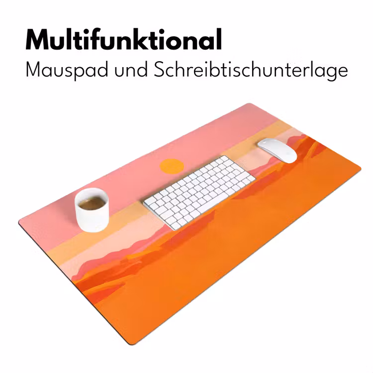 Zon - Abstract - Landschap - Oranje Muismat XXL klein -ysfeer4_duits