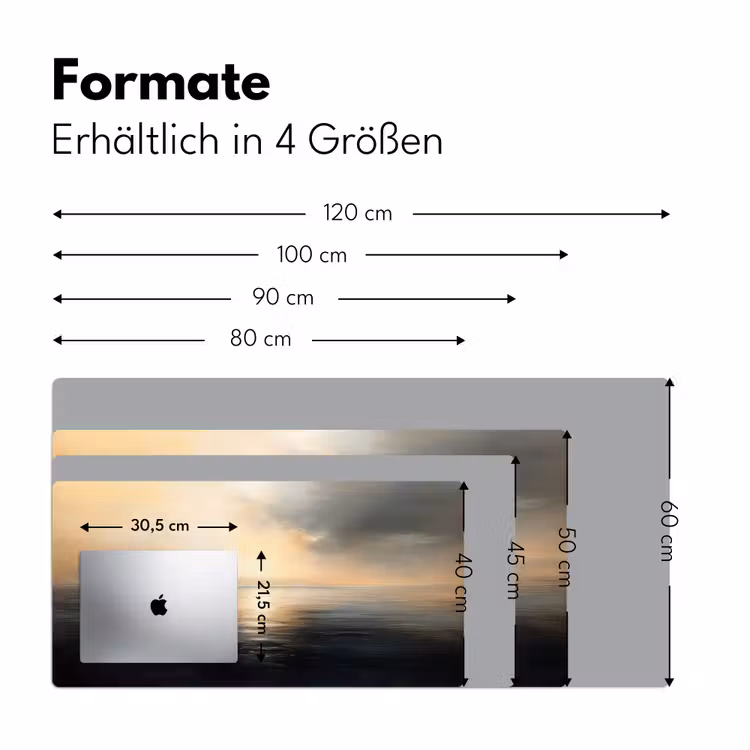 Zon - Horizon - Zee Muismat XXL klein -ysfeer5_duits