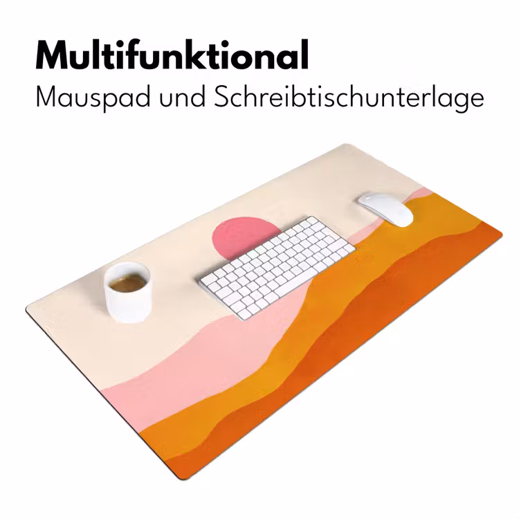 Zon - Heuvels - Abstract - Roze Muismat XXL klein -ysfeer4_duits