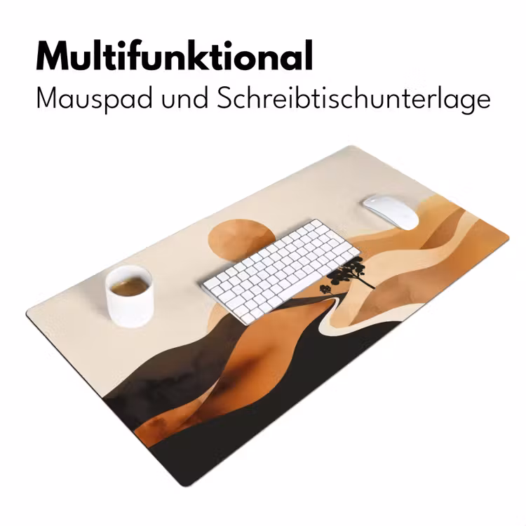 Zon - Heuvels - Boom - Abstract Muismat XXL klein -ysfeer4_duits