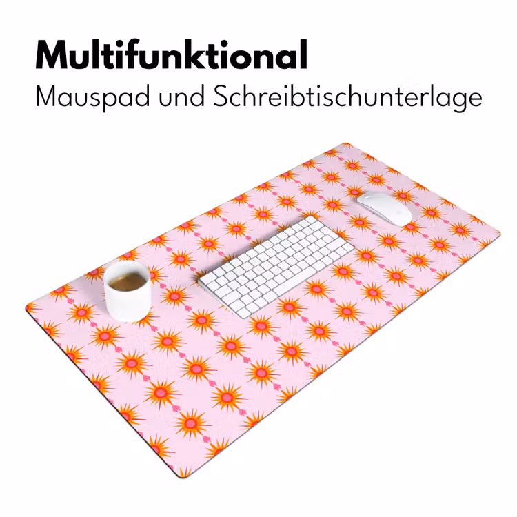 Zon - Motief - Roze Muismat XXL klein 681 -ysfeer4_duits