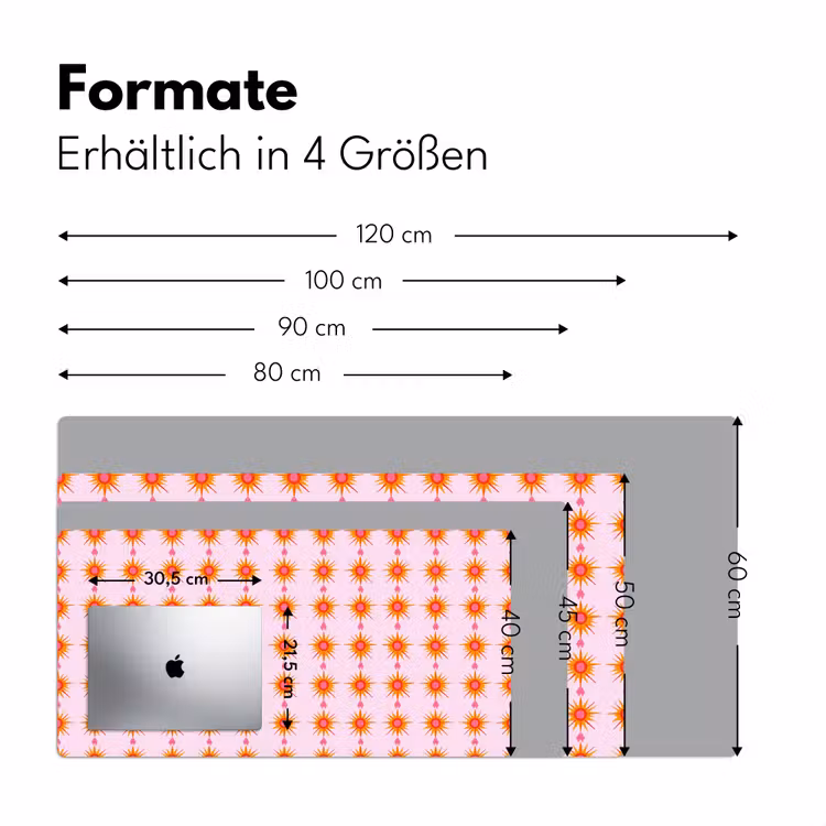 Zon - Motief - Roze Muismat XXL klein 681 -ysfeer5_duits