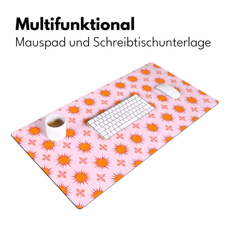 Zon - Patroon - Roze Muismat XXL klein 681 -ysfeer4_duits