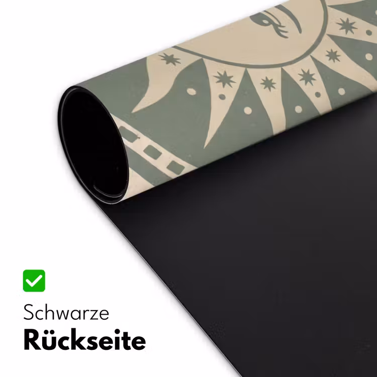 Zon - Sterren - Astrologie - Vintage - Groen Muismat XXL klein -ysfeer2_duits