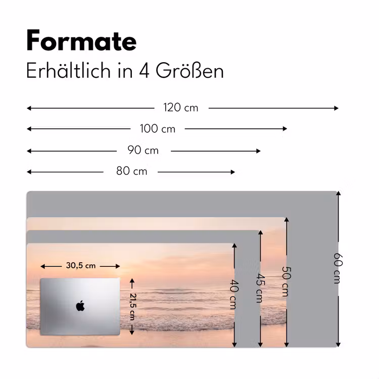 Zon - Strand - Roze Muismat XXL klein -ysfeer5_duits
