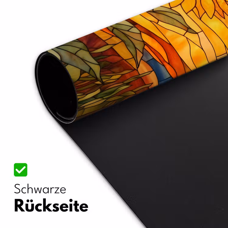 Zonnebloem - Mozaïek - Zonsondergang - Geel Muismat XXL klein -ysfeer2_duits
