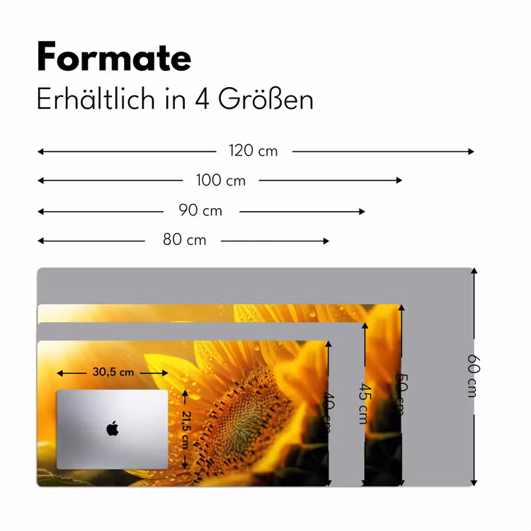 Zonnebloem - Dauwdruppels - Geel - Zonlicht Muismat XXL klein -ysfeer5_duits