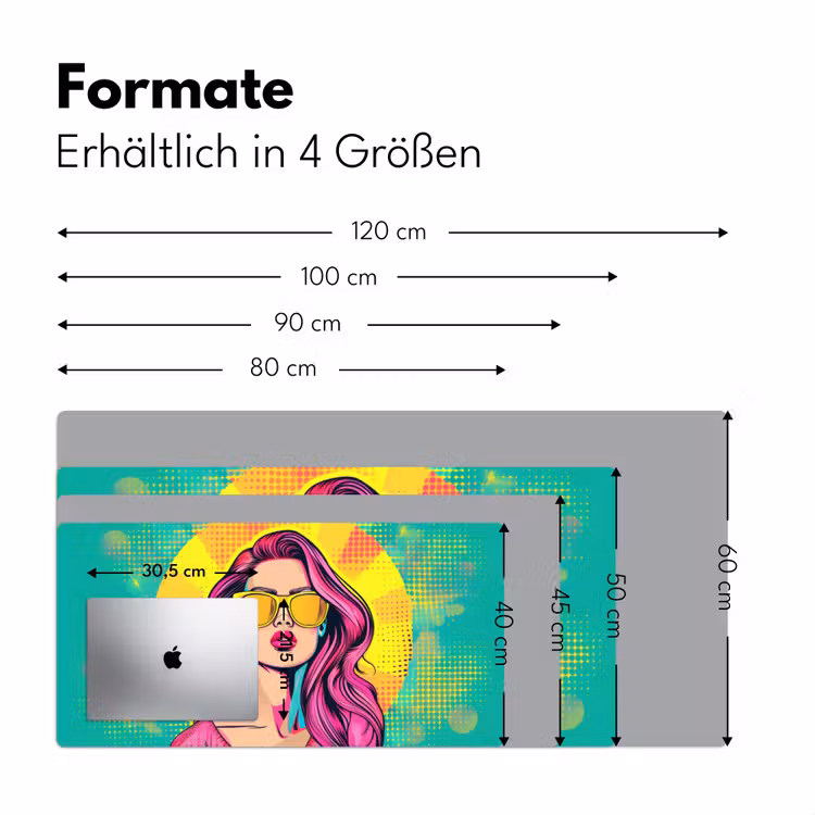 Zonnebril - Vrouw - Zonnig - Geel Muismat XXL klein -ysfeer5_duits