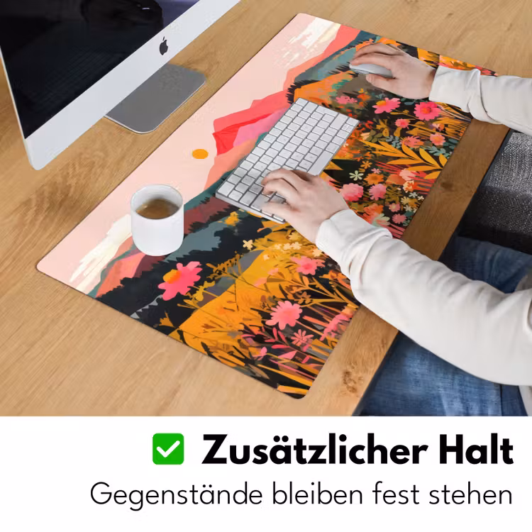Zonsondergang - Bergvallei - Contrast Muismat XXL klein -ysfeer3_duits