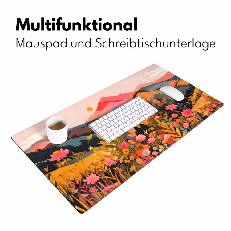 Zonsondergang - Bergvallei - Contrast Muismat XXL klein -ysfeer4_duits