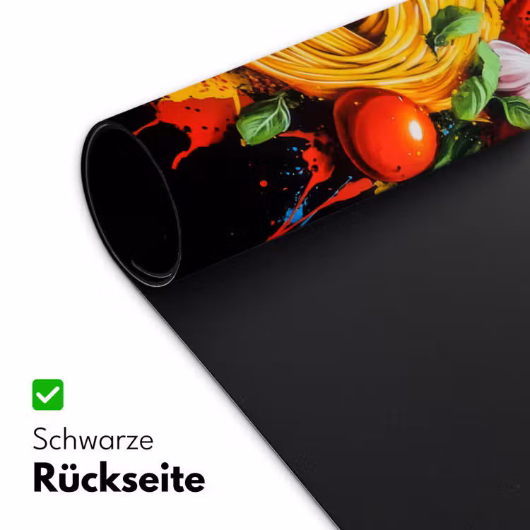 Spaghetti - Graffiti - Verf - Kleurrijk - Eten - Modern Muismat XXL klein -ysfeer2_duits
