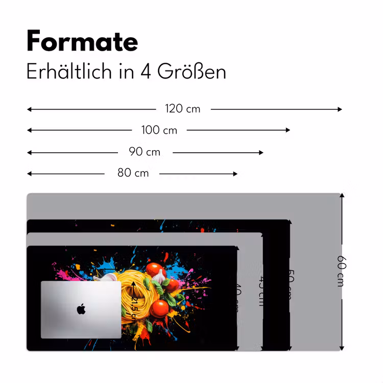 Spaghetti - Graffiti - Verf - Kleurrijk - Eten - Modern Muismat XXL klein -ysfeer5_duits