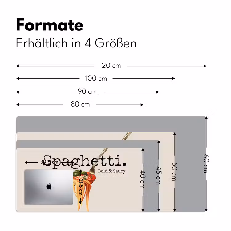 Spaghetti - tomatensaus - Parmezaanse kaas Muismat XXL klein -ysfeer5_duits