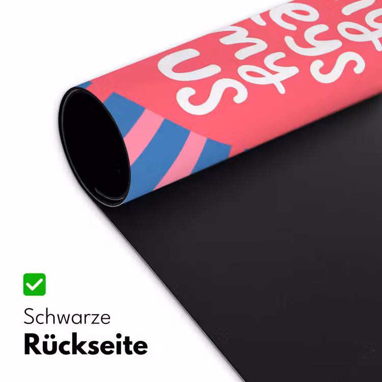 Schreibtischunterlage - Spruch – Grafisch – Abstrakt – Rosa – Blau - Spreuk - Grafisch - Abstract - Roze - Blauw Muismat XXL klein