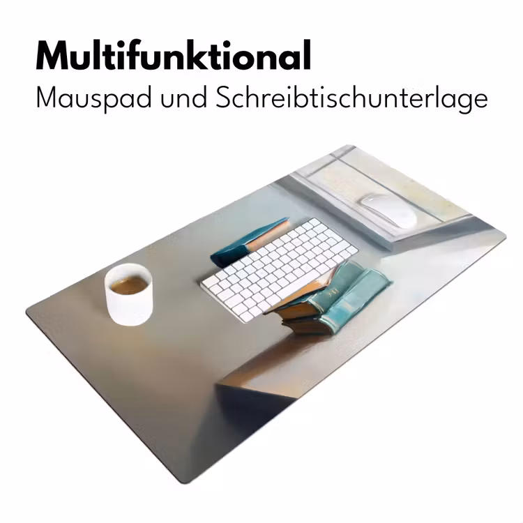 Stapel - Boeken - Groen - Daglicht Muismat XXL klein -ysfeer4_duits