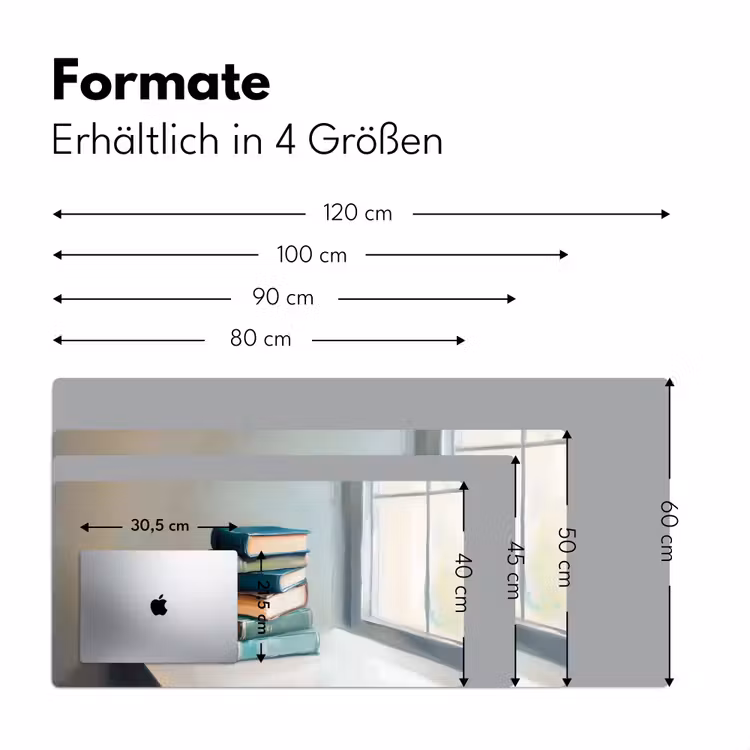 Stapel - Boeken - Groen - Daglicht Muismat XXL klein -ysfeer5_duits