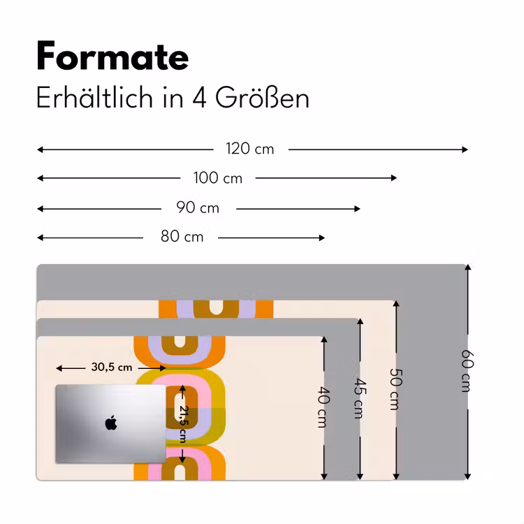 Stapel - Vormen - Geblokt - Oranje Muismat XXL klein -ysfeer5_duits