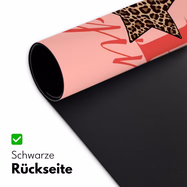 Star girl - Roze - Panter - Ster Muismat XXL klein -ysfeer2_duits